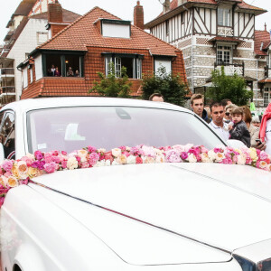 Mariage de Raphaël Varane et Camille Tytgat à la mairie du Touquet puis en l'église Sainte-Jeanne d'Arc le 20 juin 2015