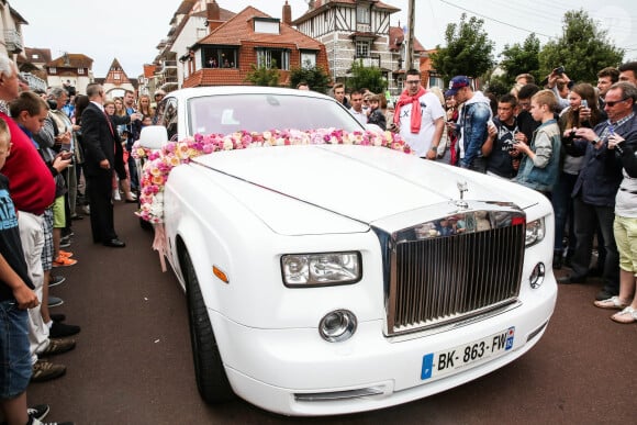 Mariage de Raphaël Varane et Camille Tytgat à la mairie du Touquet puis en l'église Sainte-Jeanne d'Arc le 20 juin 2015