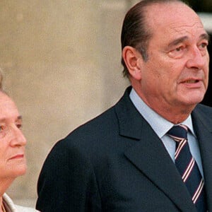 Jacques Chirac et Bernadette Chirac - Visite du Grand-Duc du Luxembourg.