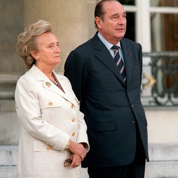 Jacques Chirac et Bernadette Chirac - Visite du Grand-Duc du Luxembourg.