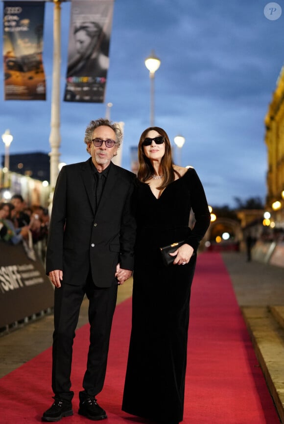 Monica Bellucci et Tim Burton à San Sebastian le 26 septembre 2024.