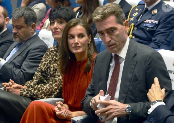 La reine Letizia d'Espagne participe à la "Rencontre annuelle de la Journée mondiale de recherche sur le cancer" à Milan, le 26 septembre 2024. © Zuma Press / Bestimage 