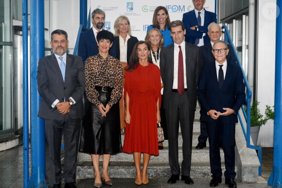 La reine Letizia d'Espagne participe à la "Rencontre annuelle de la Journée mondiale de recherche sur le cancer" à Milan © Zuma Press / Bestimage