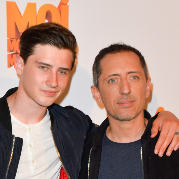 Noé Elmaleh et son père Gad Elmaleh (Voix de Gru) - Avant-première du film d'animation "Moi Moche et Méchant 3" au cinéma Gaumont Champs-Elysées Marignan à Paris, France, le 27 juin 2017. © Coadic Guirec/Bestimage 