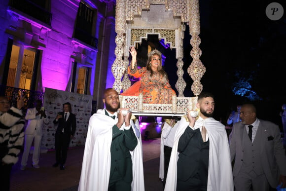 Exclusif - Aziza El Batri - Mariage de Francky Vincent et Aziza El Batri dans leur domaine de Sinceny dans l'Aisne le 28 septembre 2024. © Cédric Perrin / Bestimage 