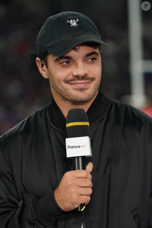 Sur Instagram, Romain Ntamack vient de dévoiler le visage de son fils pour la première fois
 
Romain Ntamack - Coupe du Monde de Rugby France 2023 du match de Poule A entre la France et la Namibie (96-0) au stade Velodrome à Marseille le 21 septembre 2023.