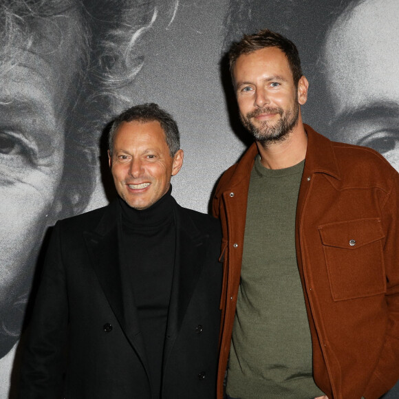 Marc-Olivier Fogiel et son mari François Roelants - People à la générale de l'opéra-rock "Starmania" à la Seine Musicale de Boulogne-Billancourtle 8 novembre 2022. © Dominique Jacovides-Coadic Guirec/Bestimage