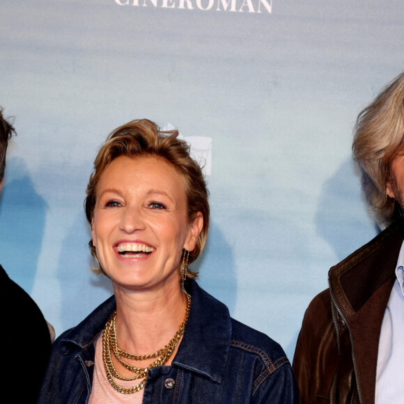 Jérôme Kircher, Alexandra Lamy, Eric Besnard pour le film Louise Violet - 6ème édition du festival Cinéroman à Nice le 1er octobre 2024. © Dominique Jacovides - Bruno Bebert / Bestimage