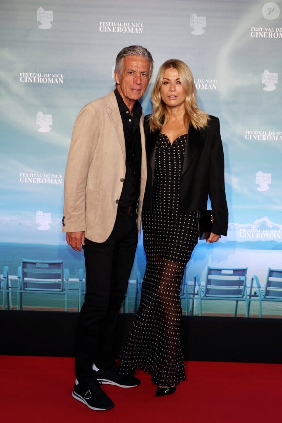 Jean-Pierre Rivière et sa compagne Zara Boutayeb - 6ème édition du festival Cinéroman à Nice le 1er octobre 2024. © Dominique Jacovides - Bruno Bebert / Bestimage