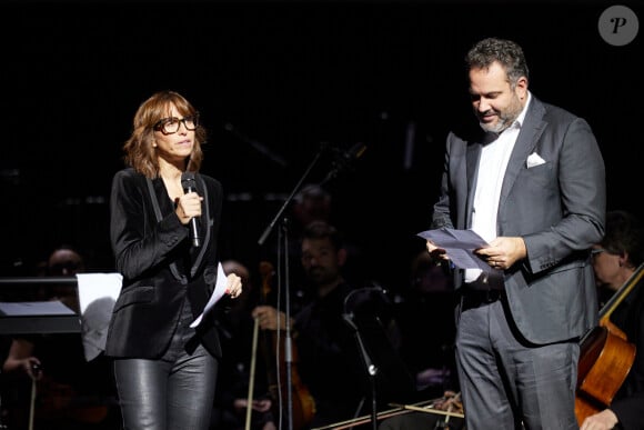 La journaliste a fait sa première dans "Bonjour !" aux côtés de Bruce Toussaint avec trois jours d'avance
Exclusif - Bruce Toussaint et Candice Mahout - Scène - Spectacle symphonique Claude Lelouch "D'un film à l'autre" au Palais des Congrès de Paris le 14 novembre 2022. © Moreau / Rindoff / Bestimage 