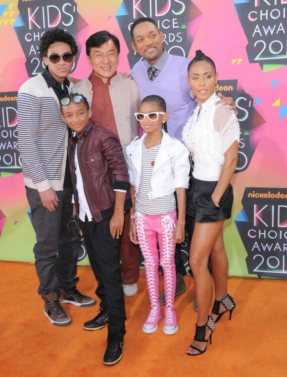 Will Smith et Jackie Chan, venus avec leurs enfants, lors des Kids' Choice Awards 2010, samedi 27 mars.