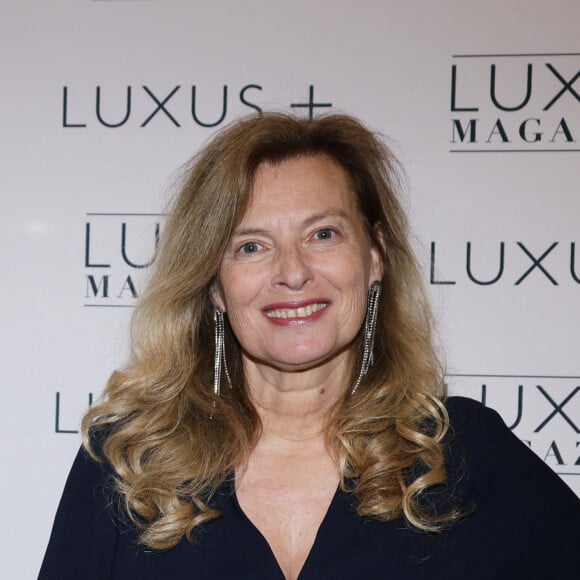 Exclusif - Valérie Trierweiler lors de la soirée "L'art de recevoir" par Luxus Magazine au Pavillon Elysée à Paris le 30 mai 2024. © Denis Guignebourg / Bestimage 