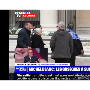 La troupe du Splendid arrive aux obsèques de Michel Blanc en l'église Sainte Eustache le 10 octobre 2024