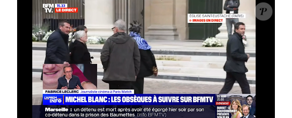 La troupe du Splendid arrive aux obsèques de Michel Blanc en l'église Sainte Eustache le 10 octobre 2024