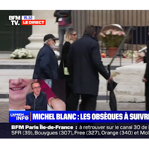 La troupe du Splendid arrive aux obsèques de Michel Blanc en l'église Sainte Eustache le 10 octobre 2024