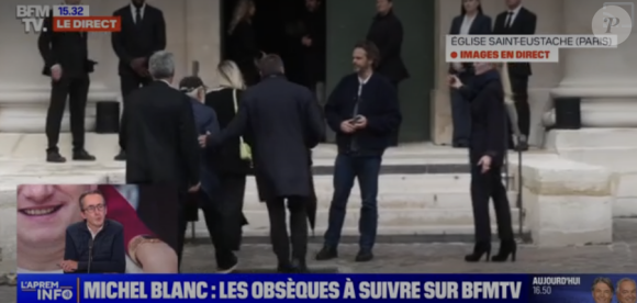 La troupe du Splendid arrive aux obsèques de Michel Blanc en l'église Sainte Eustache le 10 octobre 2024