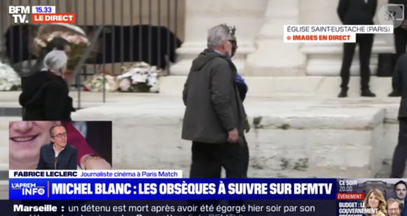 La troupe du Splendid arrive aux obsèques de Michel Blanc en l'église Sainte Eustache le 10 octobre 2024