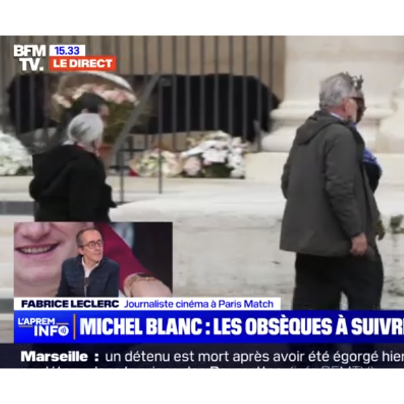 La troupe du Splendid arrive aux obsèques de Michel Blanc en l'église Sainte Eustache le 10 octobre 2024