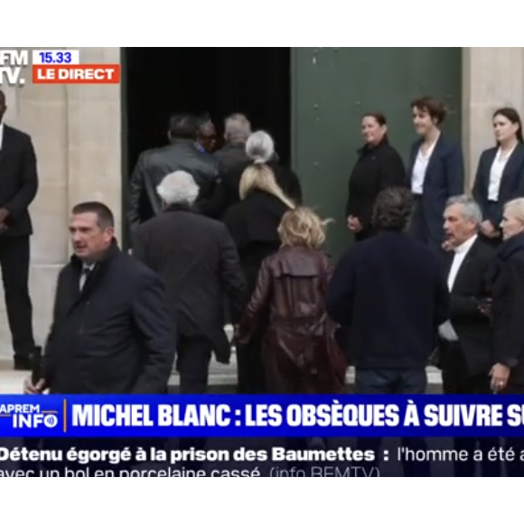 La troupe du Splendid arrive aux obsèques de Michel Blanc en l'église Sainte Eustache le 10 octobre 2024