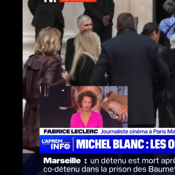 La troupe du Splendid arrive aux obsèques de Michel Blanc en l'église Sainte Eustache le 10 octobre 2024