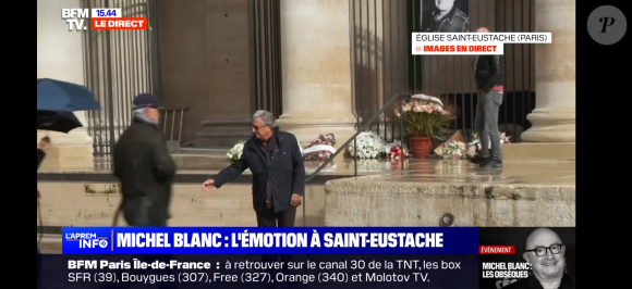 Christian Clavier arrive aux obsèques de Michel Blanc le 10 octobre 2024