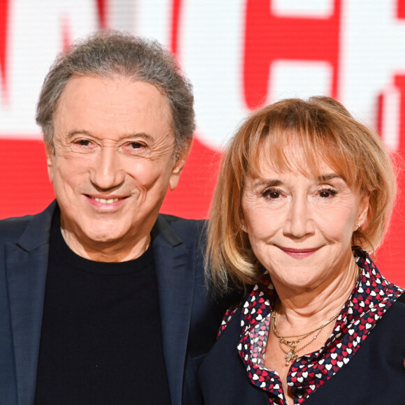 Exclusif - Michel Drucker et Marie-Anne Chazel - Enregistrement de l'émission "Vivement Dimanche" au Studio Gabriel à Paris, présentée par M.Drucker et diffusée le 5 octobre sur France 3 © Guillaume Gaffiot / Bestimage 