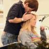 Jessica Simpson s'est arretée au salon de coiffure de Ken Paves à Beverly Hills