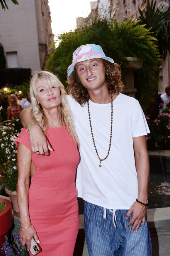 Exclusif - Isabelle Camus et son fils Joalukas Noah - Soirée "Back to Brach Good Vibes only" à l'hôtel Brach à Paris le 4 septembre 2023. © Rachid Bellak/Bestimage