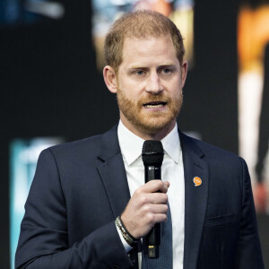 24 septembre 2024, New York City, New York, États-Unis : PRINCE HARRY, duc de Sussex, s'exprimant lors de la conférence de la Clinton Global Initiative à l'hôtel Hilton Midtown à New York.