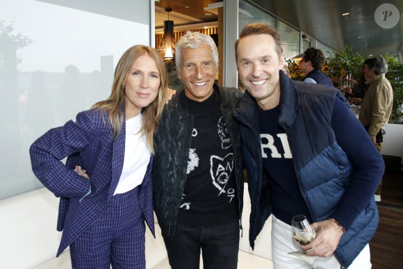 Exclusif - Agathe Lecaron, Nagui et Damien Thévenot - Déjeuner dans la loge de France TV lors des Internationaux de France de Tennis de Roland Garros 2024 - Jour 4 à Paris le 29 Mai 2024. © Bertrand Rindoff / Bestimage 