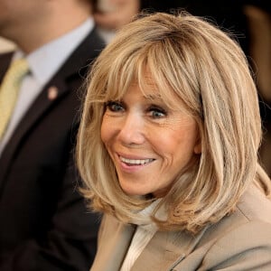 La Première Dame Brigitte Macron a visité le Lycée Français de la Nouvelle-Orléans, à l'occasion de son voyage officiel aux Etats-Unis. Le 2 décembre 2022 © Dominique Jacovides / Bestimage 