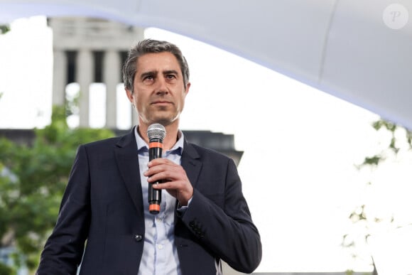 François Ruffin, député LFI lors d'une réunion de campagne électorale sur le thème Construire le Front Populaire (PFN) et la coalition électorale des partis de gauche appelée Nouveau Front Populaire, à Montreuil, le 17 juin 2024. © Stéphane Lemouton / Bestimage 