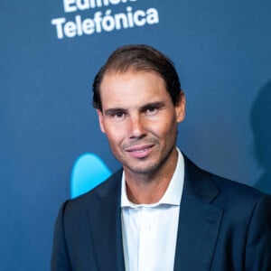 Il va participer à la finale de la Coupe Davis avec l'Espagne, ce qui constituera son dernier tournoi
 
Rafael Nadal - Les célébrités à l'inauguration du nouvel Espace Movistar à Madrid, le 12 septembre 2024. © Alterphotos / Panoramic / Bestimage