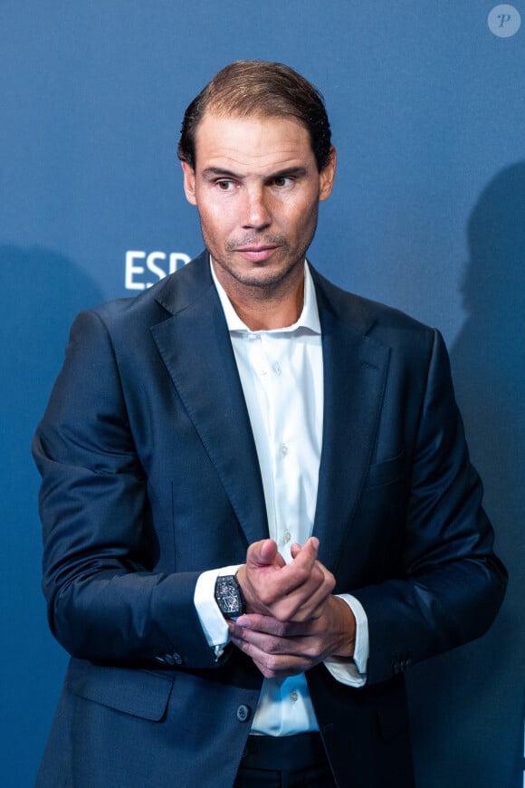 Rafael Nadal - Les célébrités à l'inauguration du nouvel Espace Movistar à Madrid, le 12 septembre 2024. © Alterphotos / Panoramic / Bestimage