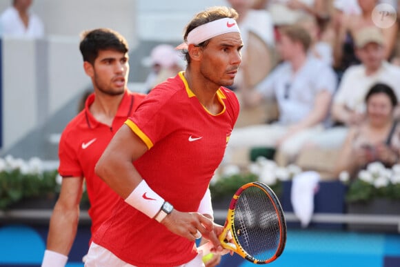 Le tennisman de 38 ans vient d'en faire l'annonce sur ses réseaux sociaux
 
Rafael Nadal et Carlos Alcaraz Rafael Nadal et Carlos Alcaraz battent T. Griekspoor et W. Koolhof dans le tournoi olympique de tennis lors des Jeux Olympiques de Paris2024 (JO) à Paris le 30 Juillet 2024 © Jacovides - Perusseau / Bestimage