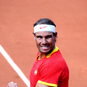 Rafael Nadal et Carlos Alcaraz Rafael Nadal et Carlos Alcaraz battent T. Griekspoor et W. Koolhof dans le tournoi olympique de tennis lors des Jeux Olympiques de Paris2024 (JO) à Paris le 30 Juillet 2024 © Jacovides - Perusseau / Bestimage