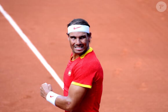 Rafael Nadal et Carlos Alcaraz Rafael Nadal et Carlos Alcaraz battent T. Griekspoor et W. Koolhof dans le tournoi olympique de tennis lors des Jeux Olympiques de Paris2024 (JO) à Paris le 30 Juillet 2024 © Jacovides - Perusseau / Bestimage