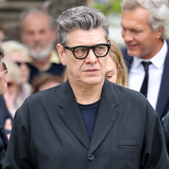 Marc Lavoine - Arrivées aux obsèques de l'auteure-compositrice-interprète et actrice française Françoise Hardy au crématorium du cimetière du Père-Lachaise à Paris, France, le 20 juin 2024. © Jacovides-Moreau/Bestimage 