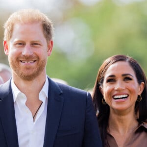 14 septembre 2023, Rhénanie-du-Nord-Westphalie, Düsseldorf : Le prince Harry, duc de Sussex, et son épouse Meghan, duchesse de Sussex, assistent à une réunion avec des représentants de l'OTAN en marge des 6e Invictus Games au Merkur Spiel Arena. Photo par Rolf Vennenbernd/DPA/ABACAPRESS.COM