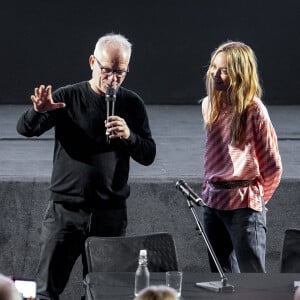 Thierry Frémaux, directeur général du festival Lumière - Vanessa Paradis anime une masterclass au Pathé Bellecour lors dru festival Lumière à Lyon le 13 octobre 2024. © Sandrine Thesillat / Panoramic / Bestimage 