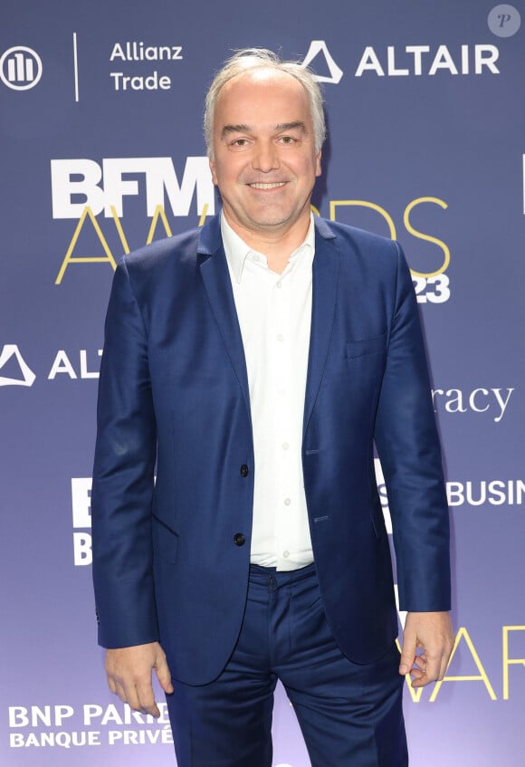 Olivier Truchot - 19ème édition des "BFM Awards" à la Pyramide du Louvre à Paris le 5 décembre 2023. Cette cérémonie récompense la éussite, l'investissement, l'innovation, le rayonnement français à l'international et les grandes entreprises familiales de l'année 2023 © Coadic Guirec/Bestimage