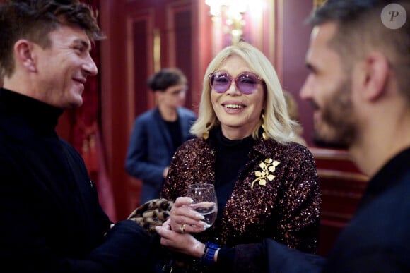 L'incontournable Amanda Lear n'aurait pour rien au monde manqué l'événement.
Exclusif - Amanda Lear lors de la soirée de lancement de La nuit des Molières 2024 à l'hôtel InterContinental Paris - Le Grand le 30 septembre 2024. © Rachid Bellak / Bestimage 