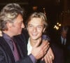 Johnny Hallyday et David Hallyday( Fouquet's 29/10/1989)