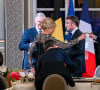 Pour ce dîner à l'Elysée, le couple présidentiel a fait les choses bien.
Le président Emmanuel Macron, Brigitte Macron, le roi Philippe et la reine Mathilde de Belgique lors du dîner d'état au palais de l'Elysée à Paris en l'honneur du couple royal de Belgique, en visite d'état à Paris le 14 octobre 2024. © Frédéric Andrieu / Bestimage