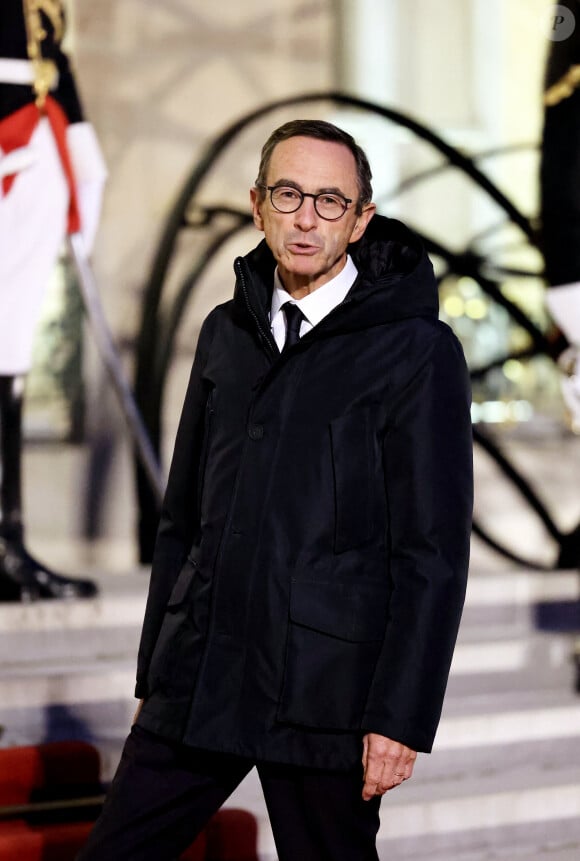 Bruno Retailleau, ministre de l'Intérieur arrivant au dîner d'état au palais de l'Elysée à Paris en l'honneur de la visite du roi et de la reine de Belgique en France le 14 octobre 2024. © Dominique Jacovides / Bestimage