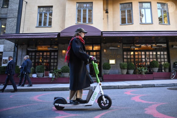 Extérieur du restaurant Chez Jolie, à Ingmar Bergmans gata 2 à Stockholm, où le footballeur français Kylian Mbappé est sorti lors de sa visite en Suède la semaine dernière, en Suède, le 15 octobre 2024. © Jakob Åkersten Brodén/TT/Bestimage 