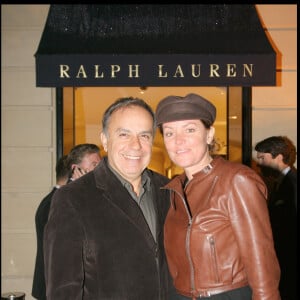 Cendrine et Patrice Dominguez - inauguration de la boutique Ralph Lauren, avenue Montaigne.