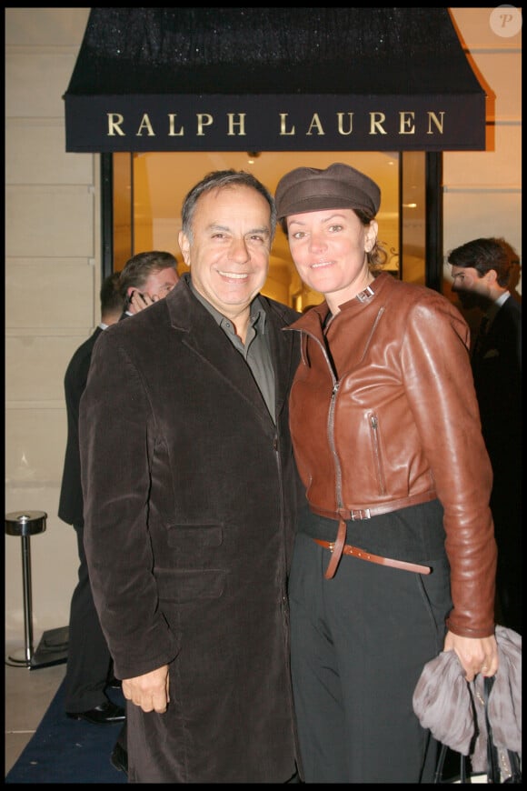 Cendrine et Patrice Dominguez - inauguration de la boutique Ralph Lauren, avenue Montaigne.