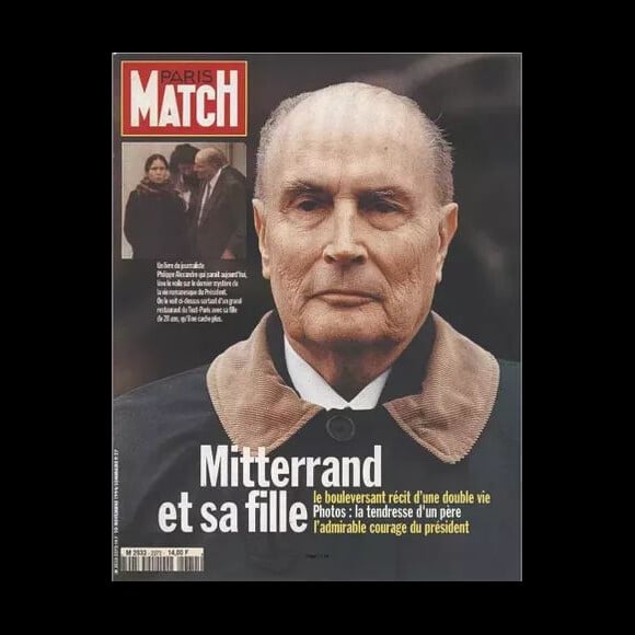 Couverture de "Paris Match" avec François Mitterrand et sa fille Mazarine Pingeot Mitterrand