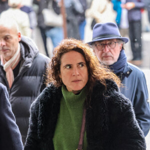 Mazarine Pingeot et son mari Didier Le Bret - Obsèques de l'ancien ministre de la Culture Frédéric Mitterrand en l'Église Saint-Thomas d'Aquin à Paris. Le 26 mars 2024 © Jacovides-Moreau / Bestimage